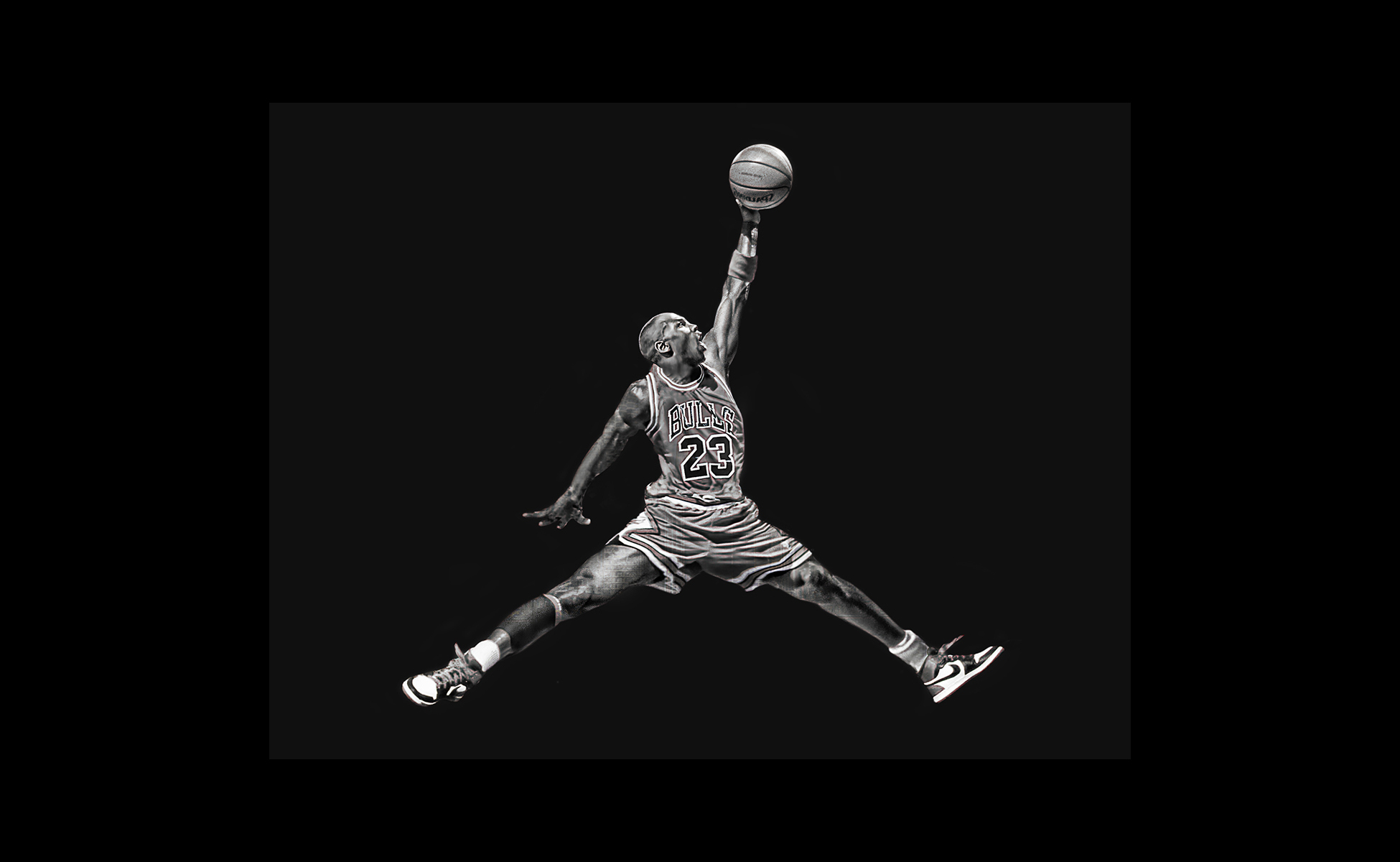 Jordan баскетболист черно белые